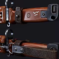 Old Fashioned Weapon With Polished Wooden Stock Metal Components And Intricate Details