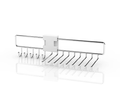 Metal Wall Mounted Hook Rack With Multiple Hooks For Organizing Kitchen Bathroom Home Use 3d model