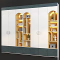 Wardrobe Shelf Bookshelf Book Angel Lamp 3d model