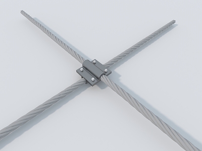 Modern cross buckle 3d model