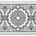 Elegant Intricate Classical Carved Patterns On Decorative Waistline Strip Design