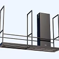 Modern Wall Mounted Kitchen Appliance With Metal Frame And Vertical Design 3d model