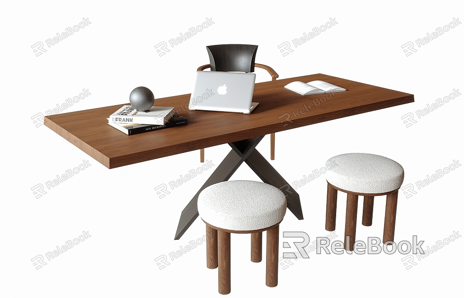 Desk and Chair Combination Stool Desk Single Chair model