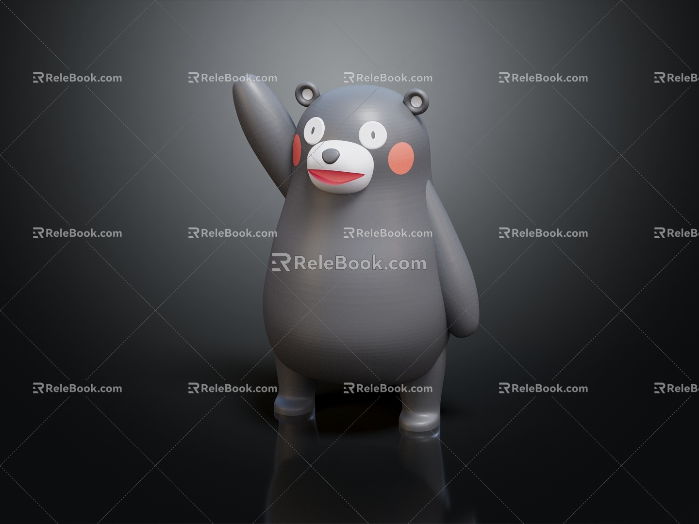 Modern teddy bear Ben Bear 3d model