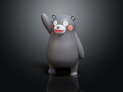 Modern teddy bear Ben Bear 3d model