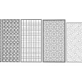 Decorative Room Dividers With Various Intricate Patterns And Neutral Tones 3d model