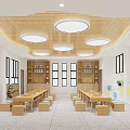 Modern Classroom Children's Handmade Classroom Smart Interactive Classroom Building Blocks Domino Classroom Carpentry Classroom 3d model