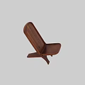 Solid Wooden Single Chair With Foldable Design And Natural Wood Grain
