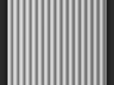 White Vertical Striped Wall Design With Smooth Surface And Decorative Texture 3d model