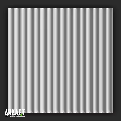 White Vertical Striped Wall Design With Smooth Surface And Decorative Texture 3d model