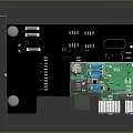 Electronic Device Circuit Board With Green PCB Black Casing And Components