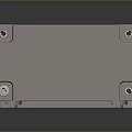 Durable Grey Metal Enclosure with Heat Sink Fins and Mounting Holes for Industrial Electronic Applications