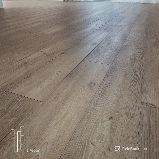 Natural Oak Wooden Floor With Smooth Surface And Warm Brown Tone In Home Interior 3d model 
