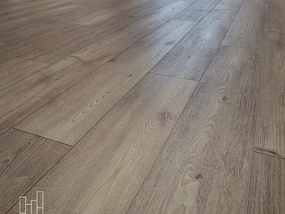 Natural Oak Wooden Floor With Smooth Surface And Warm Brown Tone In Home Interior 3d model