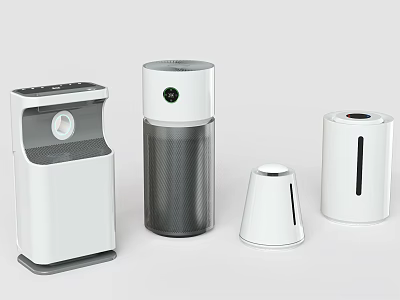 Various Modern Air Purifiers With Different Designs And Compact Styles For Home Use 3d model