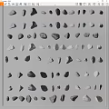 Folia stone combination cobblestone stone block rock 3d model
