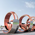 Outdoor Sports Training Equipment With Multiple Metallic Agility Rings For Fitness