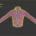 Stylish Purple Jacket with Zipper Closure Stand Collar and Front Pockets Design