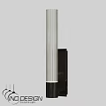 Modern Wall Lamp With Vertical Glass Shade And Black Base For Home Decor