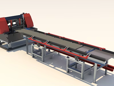 steel bar sawing machine 3d model