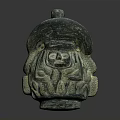 Ancient Stone Sculpture With Human Figure Design And Intricate Carved Details