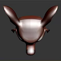Cute Cartoon Deer 3D Model Standing With Big Eyes Smiling Face And Brown White Fur