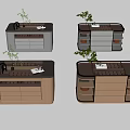 Modern Wardrobe Design With Drawers Transparent Panels And Top Decorative Plants