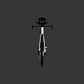 Modern Aerodynamic Bicycle With White Frame And Black Wheels Design 3d model