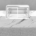 Refrigerated Display Case Shelving With Curved Glass Door And White Body Design