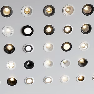 Downlight spotlight bull's eye lamp adjustable angle spotlight 3d model