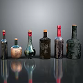 Decorative Glass Bottles With Various Shapes And Different Colors For Home Decor
