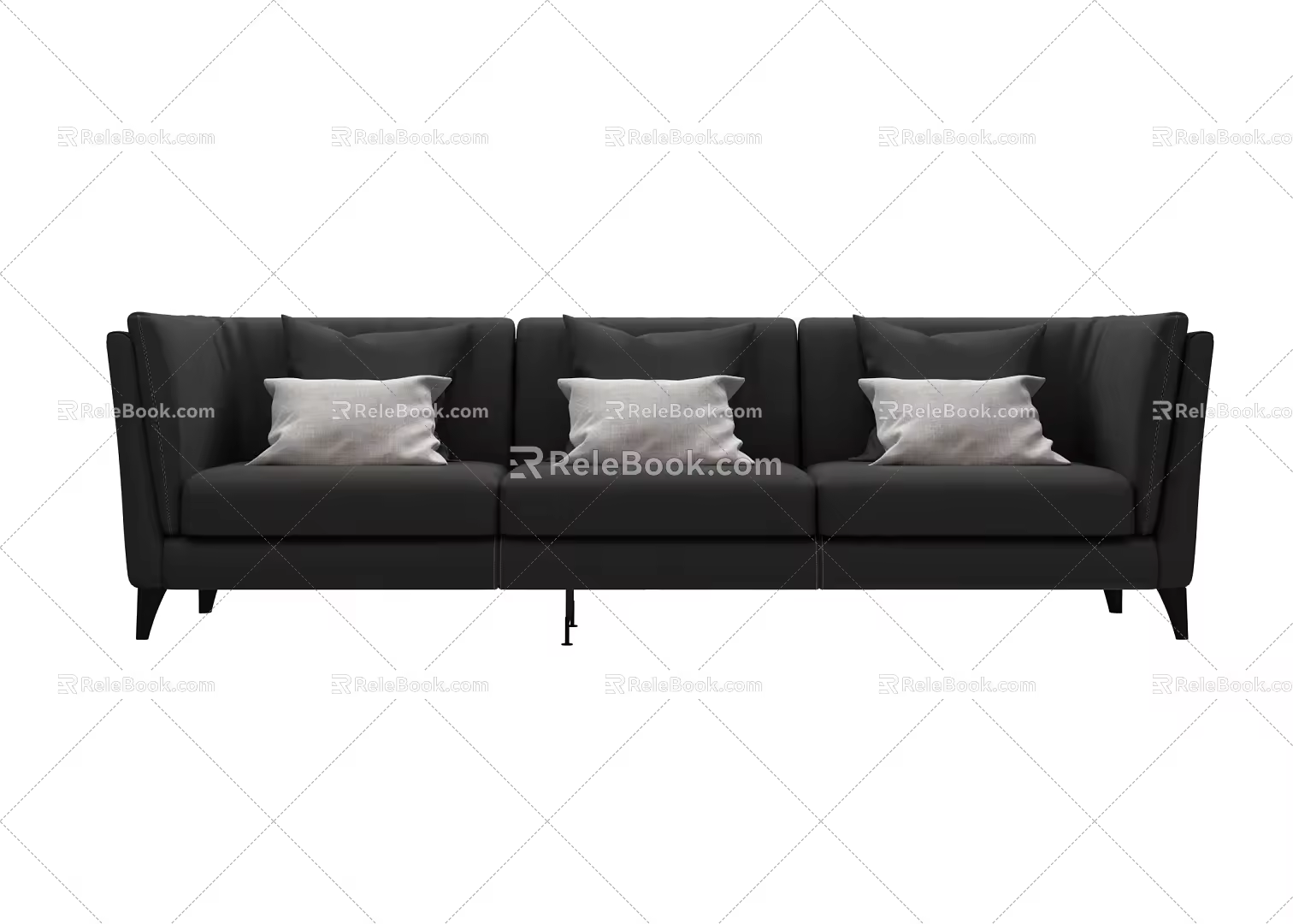 Modern three-seat sofa multiplayer sofa 3d model