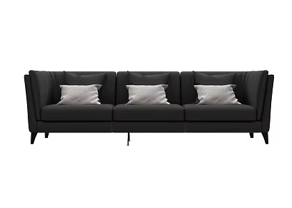 Modern three-seat sofa multiplayer sofa 3d model