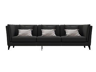 Modern three-seat sofa multiplayer sofa 3d model