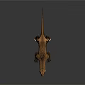 3D Rendered Brown Mythical Dragon With Spikes Open Mouth And White Claws