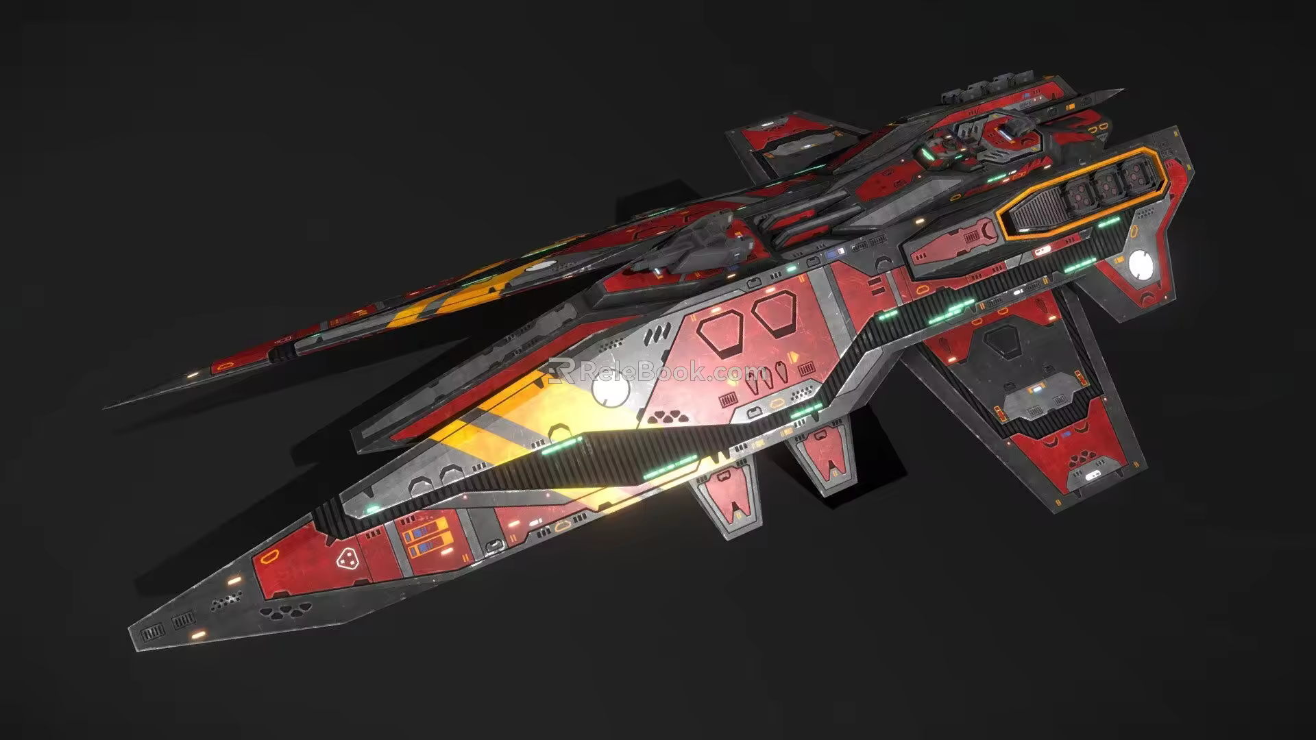 Sci-Fi Destroyer Exploration Battleship 3d model