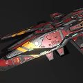Sci-Fi Destroyer Exploration Battleship 3d model