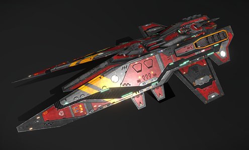 Sci-Fi Destroyer Exploration Battleship 3d model