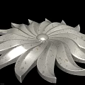 Decorative Modern Spiral Wall Decor With Metallic Radiating Petals And Grid Texture