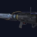 SWAT DR03 Advanced Tactical Weapon With Blue Accents And Launcher Structure
