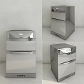 Stainless Steel Modern Kitchen Appliances With Sleek Drawer Design And Smooth Surface