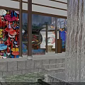 Cultural Center Showcasing Water Curtain Projection With Traditional Architecture And Colorful Lighting Effects