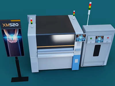 XM520 Intelligent Machine With Control Panel And Display Screen For Industrial Automation 3d model