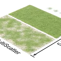 Grass Growth Comparison With Mesh And MultiScatter In 5 Meter Area 3d model