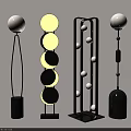Modern Floor Lamps With Diverse Shapes And Contemporary Design Elements 3d model