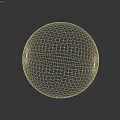Textured Gray Component Sphere Placed On Smooth Surface With Background Wall