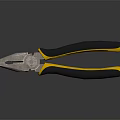 Durable Combination Pliers Hardware Tool with Yellow Black Ergonomic Handles and Metal Jaws