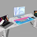 Modern Computer Workstation Setup With Desktop Monitor Laptops Keyboard Mouse And Smartphone