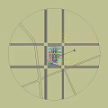 Aerial Planning of Modern Residential Complex with Landscaped Gardens Green Lawn and Pedestrian Pathways