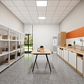 Auxiliary room of labor skill classroom 3d model